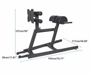 Heavy Duty Adjustable Glute and Hamstring Developer Ab Machine Roman Chair for Hip and Back Extensions