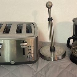 Toaster - Mini Coffee Pot - Paper towel holder 