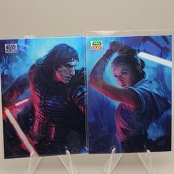 2024 Star Wars Galaxy - The Duel Refractor Kylo Ren & Rey