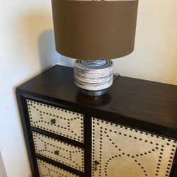 19”25 Table Lamp With Drum