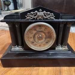 Antique Mantel Clock – Ansonia Clock circa 1900s all metal