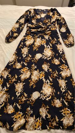 Long dark blue dress