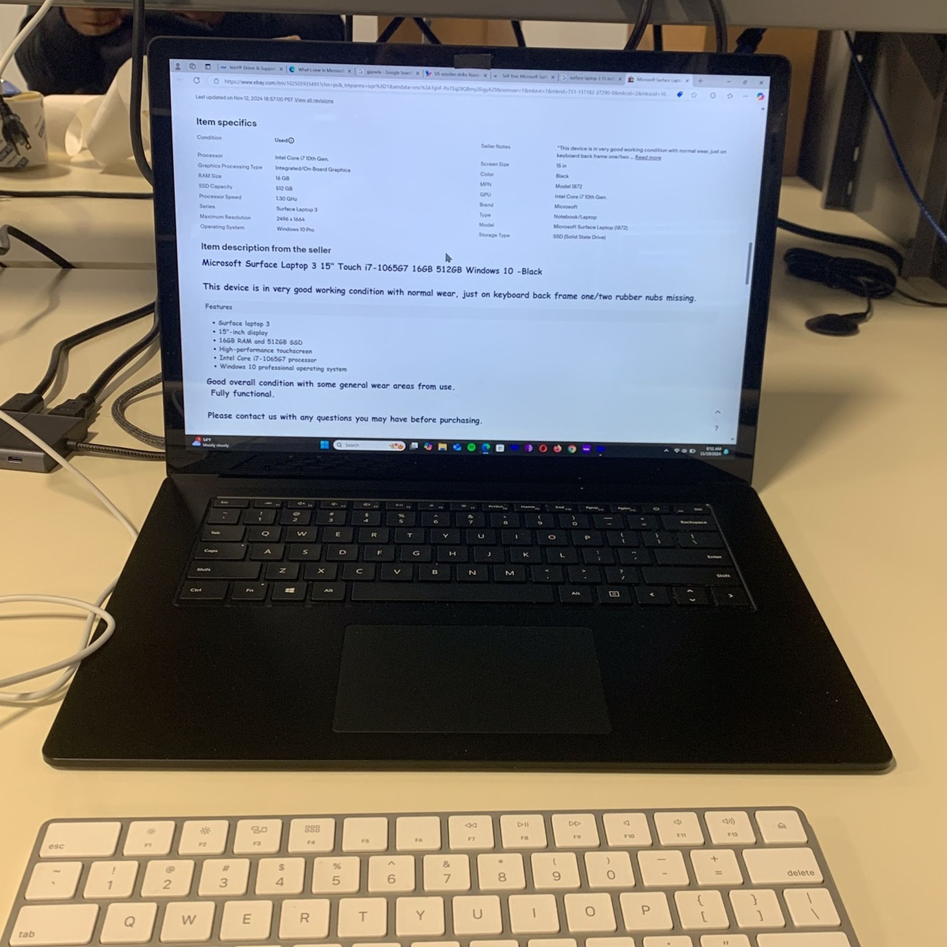 Microsoft Surface laptop 15” Touch i7 16GB ram 512GB SSD Windows 11