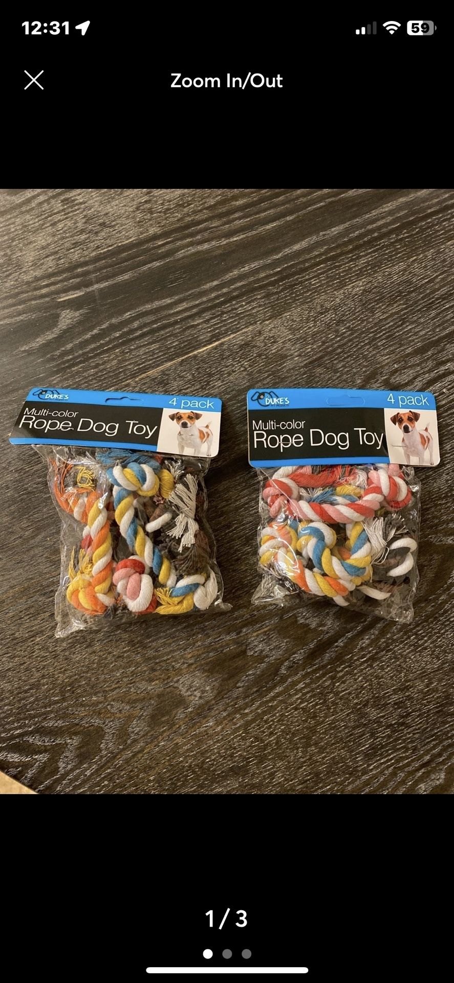 Rope Dog Toys 4 Pack