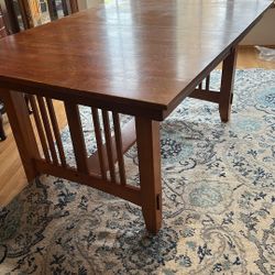 8’ Long Wood Mission Style Table