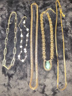Gold plated necklaces $40 each
