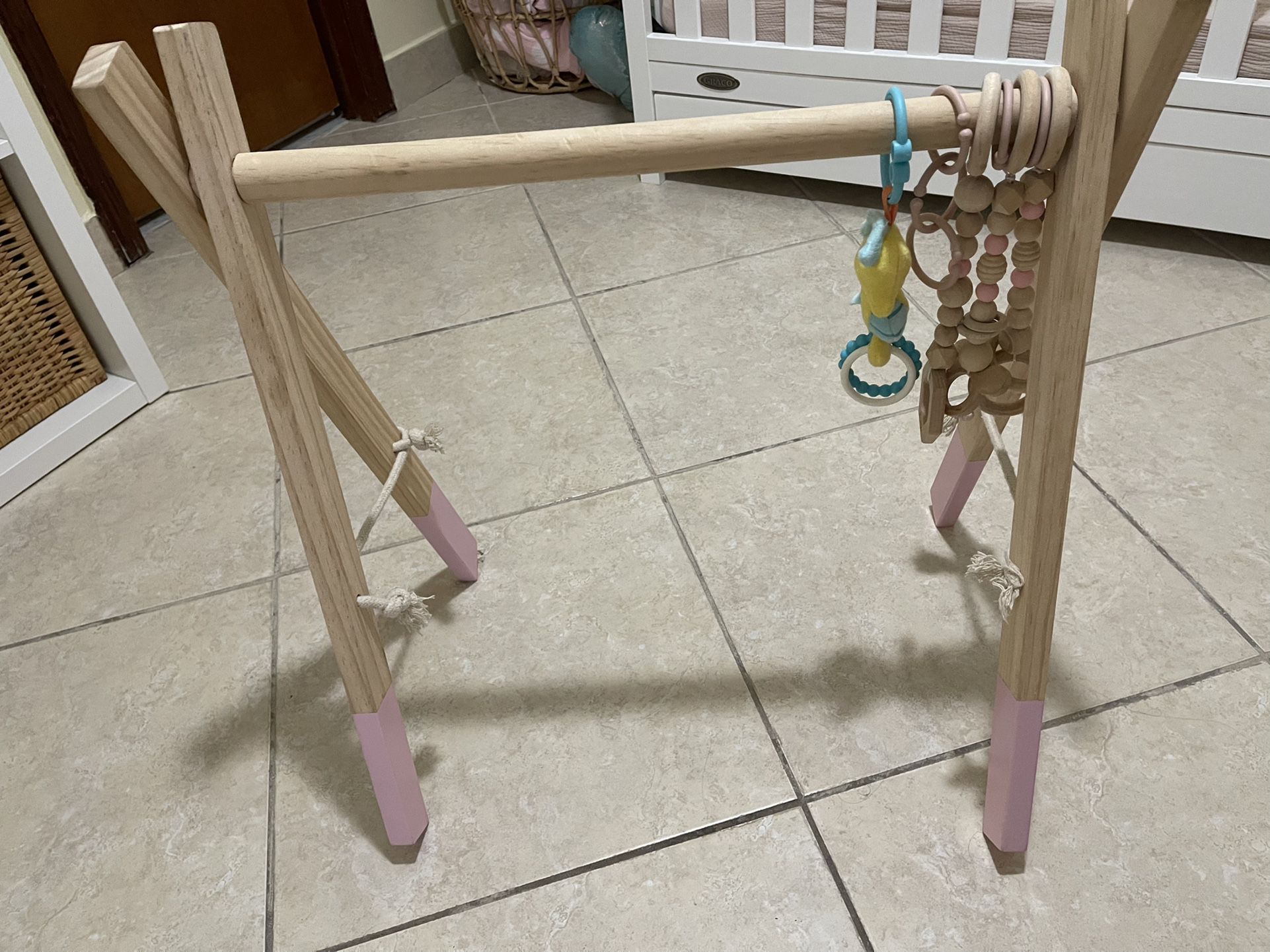 Wooden baby gym 