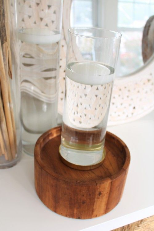 Solid Wood Floating Candleholder Wedding Centerpiece 