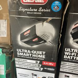 Genie Signature Series 3/4 hp. Ultra-Quiet Belt Drive Smart Garage Door Opener 