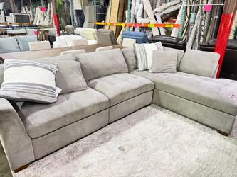 Miles fabric sectional with footrest from Costco