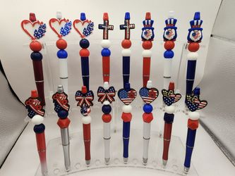 Military and Patriotic Beaded Pens (PICK UP ONLY NE 93306)