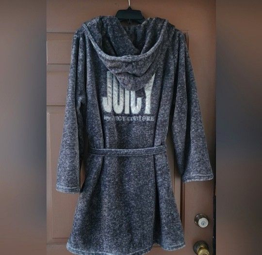 Shipping Only!  Rare! Juicy Couture Silver Bling Plush Robe