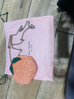 Kate spade embellished crossed body peach bag