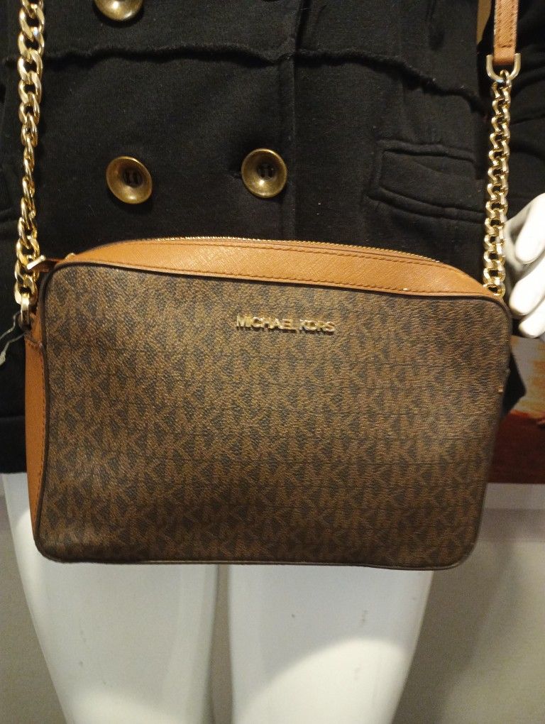 Michael Kors Shoulder Bag Signature Leather Coated Canvas 