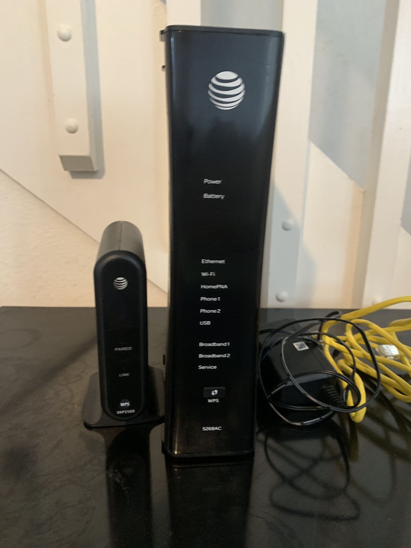 AT&T U-verse internet modem and WiFi router