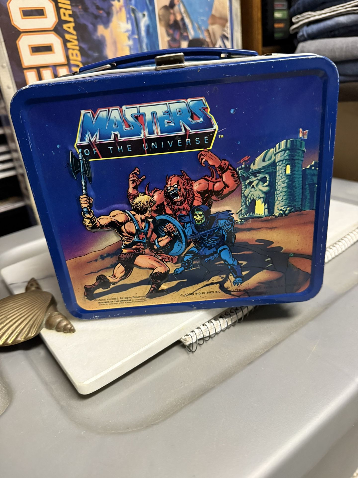 Alladin Tin Masters Of The Universe Vintage Lunchbox With Thermos