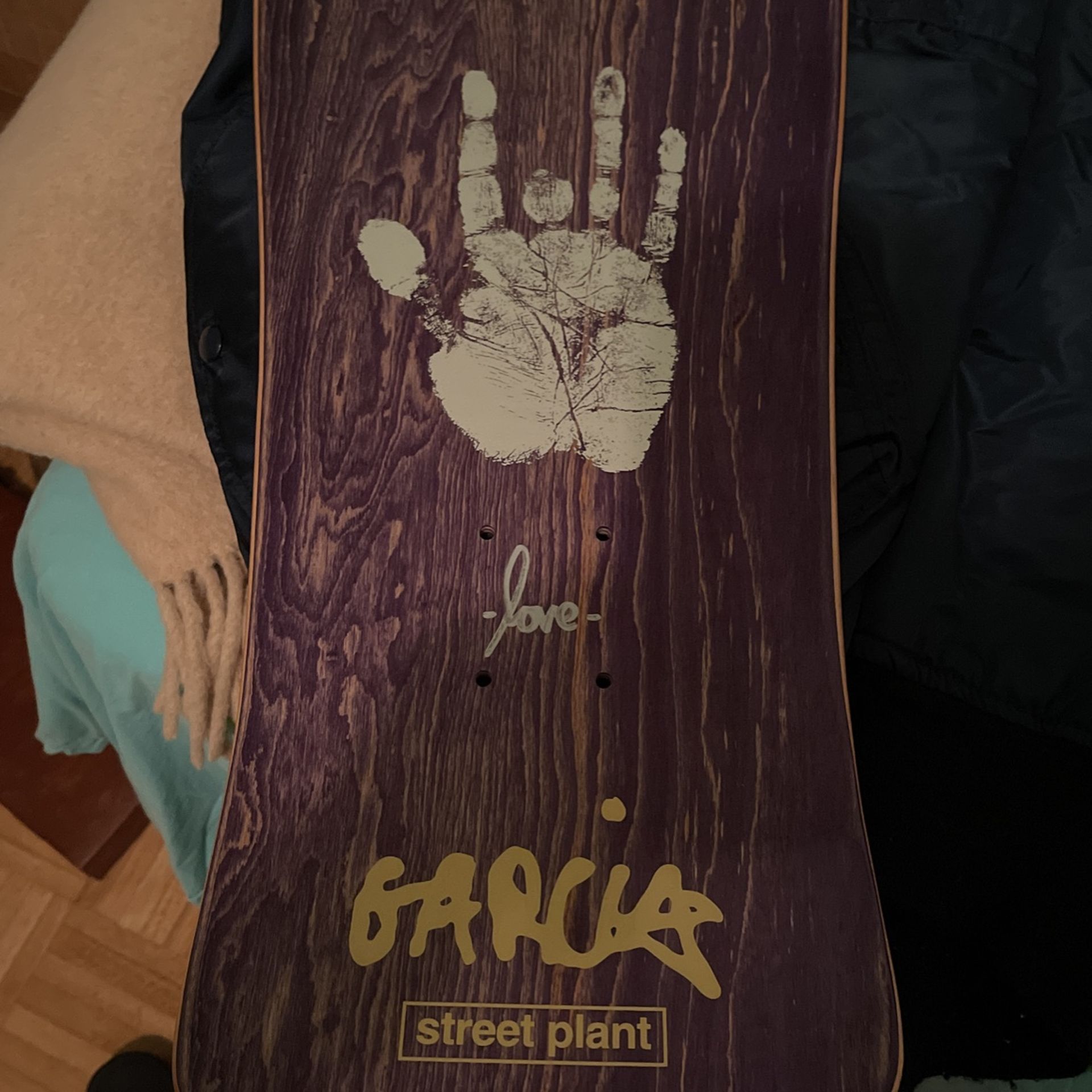 Street Plant Skateboard Deck With Jerry Garcia Handprint New/ Located In Burbank Ca, $100