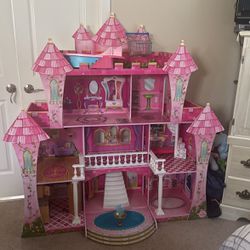 Barbie Doll House  With  Some House Items 