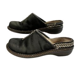 UGG Suede Leather Mule Clogs Suede Comfortable Shoes Shearling Women's Size 8