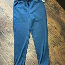 MSX By Michael Strahan Mens Fargo Blue Premium Stretch Joggers