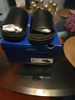 Apt. 9 Black Slide Sandals Size 8.5