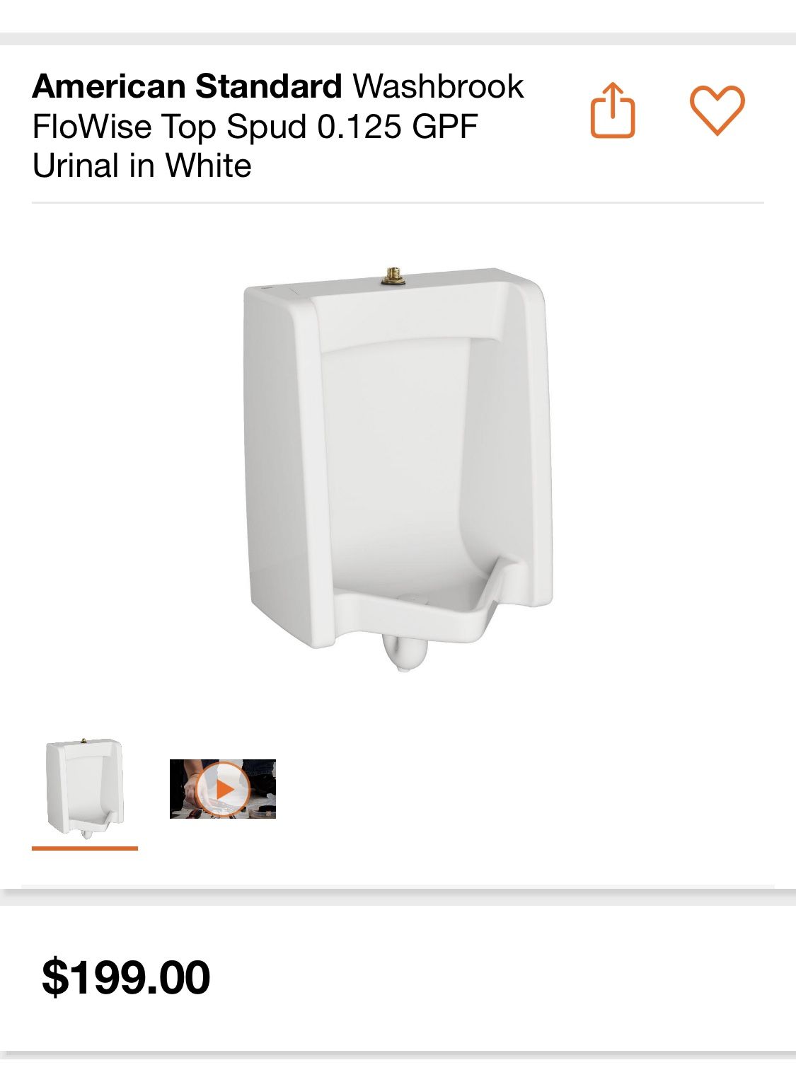 American standard urinal