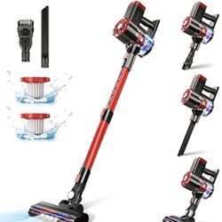Cordless Vacuum Cleaner, 180W Powerful Suction Stick Vacuum with 35min Long Runtime Detachable Battery, 4 in 1 Lightweight Quiet Vacuum Cleaner Perfec