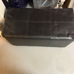 Black Storage Ottoman 