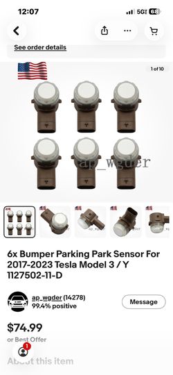 Tesla model 3 2017 -2020 front or rear bumper sensor