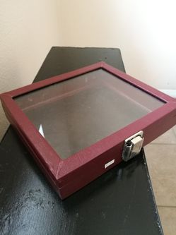 Red glass jewelry box