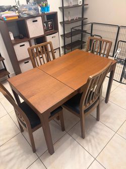 dining table with chairs