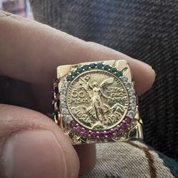 gold centenario ring