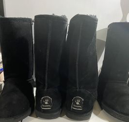 Bearpaw Black Weather Resistant Boots, Size 7 (U.S)