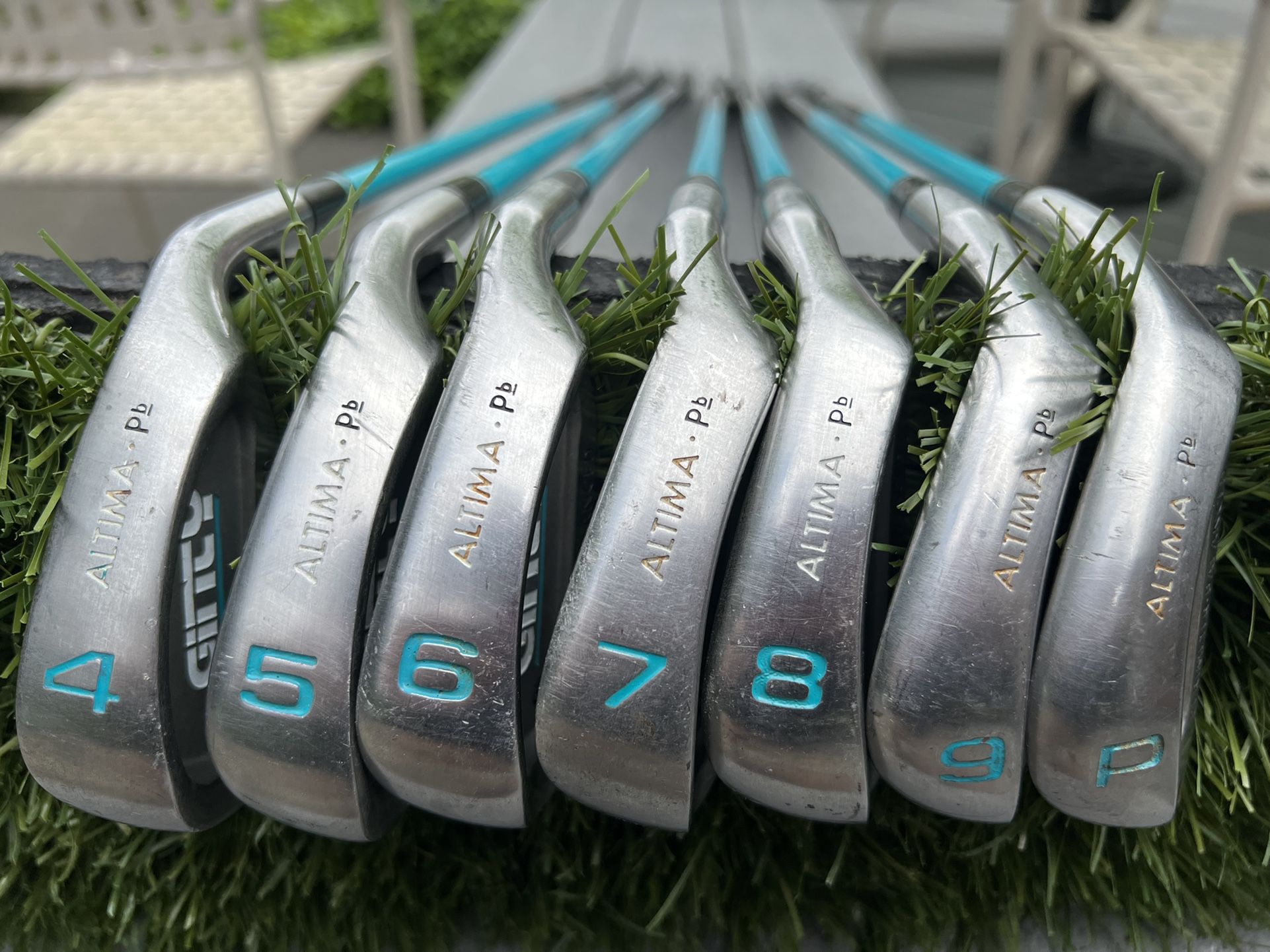 Ginty / Stan Thompson Altima Pb RH Iron Set 3-P with Altima Low Torque Graphite Shafts RARE CLUBS Perimeter Weighted