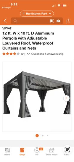 and Nets Adjustable Louvered Roof, Waterp