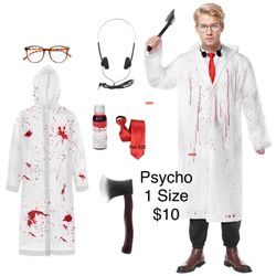 Patrick Bateman American Psycho Killer Costume 1 Size Adult - Disfraz de Acesino Psicopata 