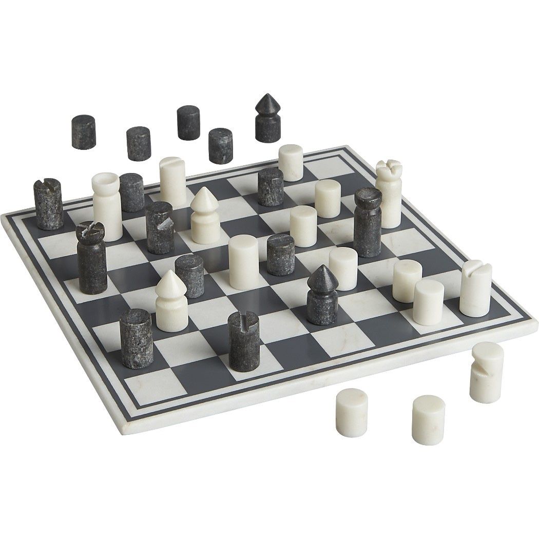 CB2 Marble Chess Set