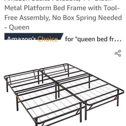 Bed Frame Metal Sturdy Queen Size 