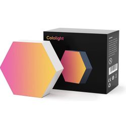 Hexagon Light Panel for DIY Smart LED Lamp Works with Alexa, Google Assistant Without Power Base, 1pc Light Block