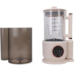 Yunseity Multifunctional Quiet Electric Juicer/Blender for Smoothies & Hot Soup Preparation, Beige