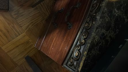 2 drawer heavy wooden table