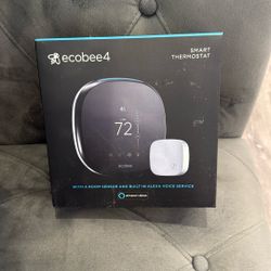New Ecobee4 Smart Thermostat w/ Room Sensor – Sealed Box