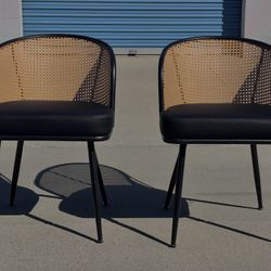 Rattan Dining Chairs Set of 2