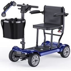 ENGWE Ease2 43.2Lbs Lightweight Electric Powered Mobility Scooter, Folding Mobility Scooters for Adults Seniors, 24Miles Long Travel w/Removable 240WH