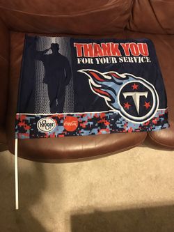Titans Navy Thank You For Your Service Kroger Coca Cola Flag 24" X 17.5" 27" Stick Pole. I Have 3. New
