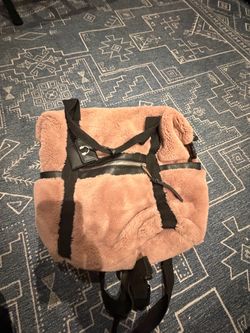 Pink Fluffy Mini Backpack