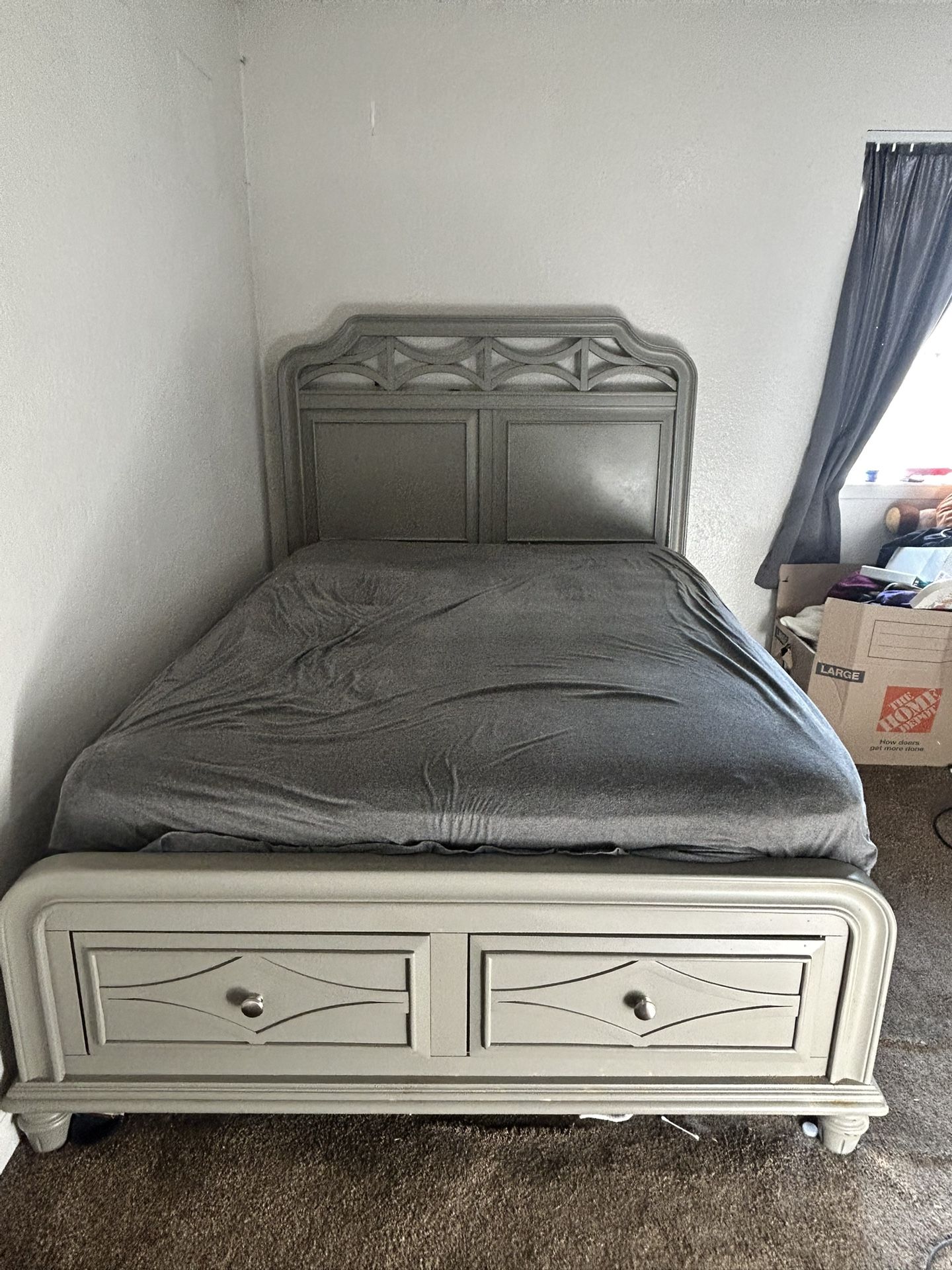 full size bed frame and mattress if wanted