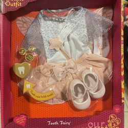 Our Generation Tooth Fairy Outfit with Wings & Star Wand Accessory for 18" Dolls