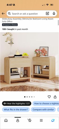 wood nighstands kids