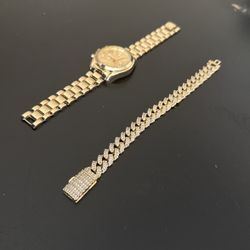14k Gold/Diamond Chain Combo 